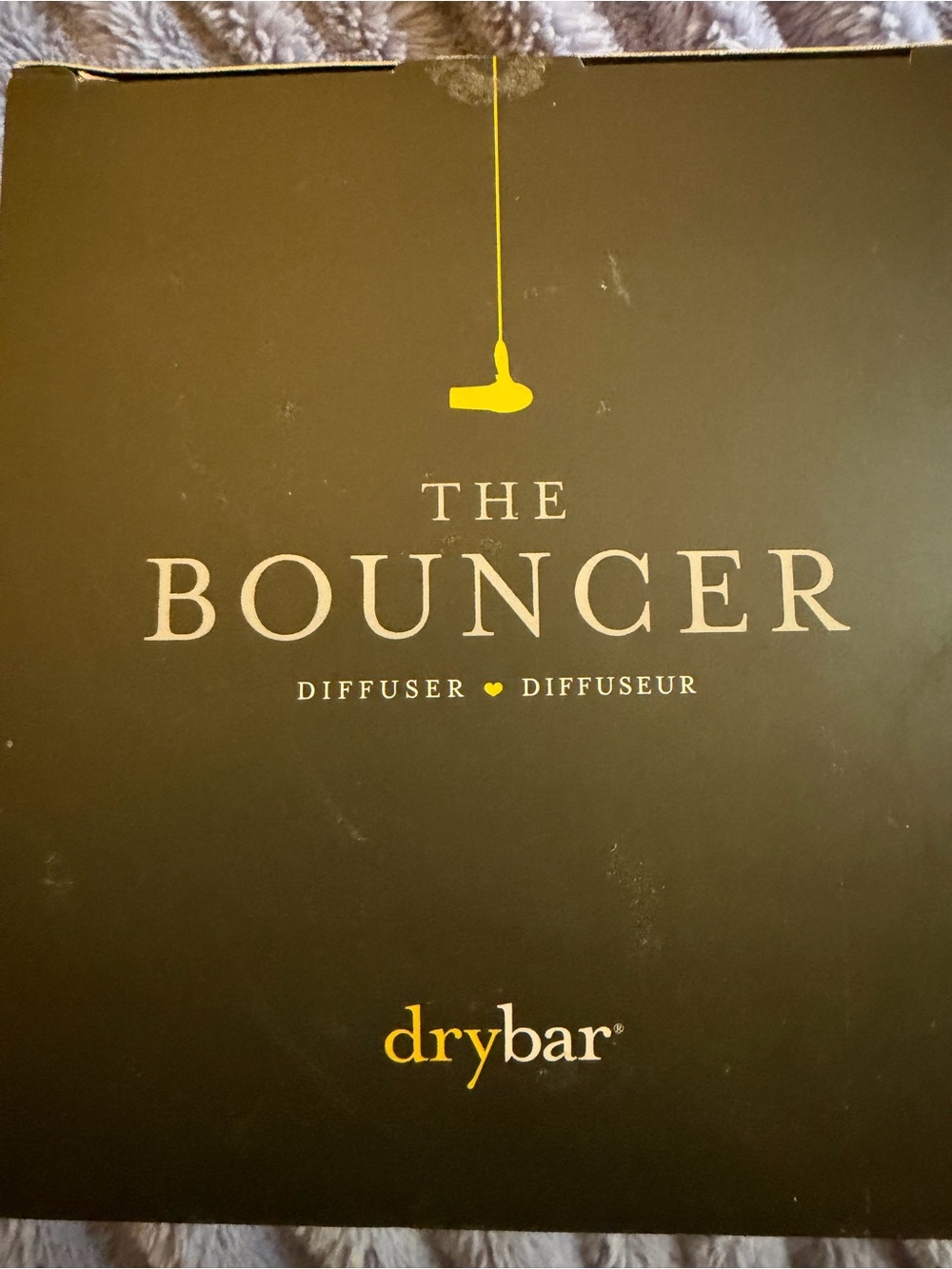 Drybar wall art print in black and yellow